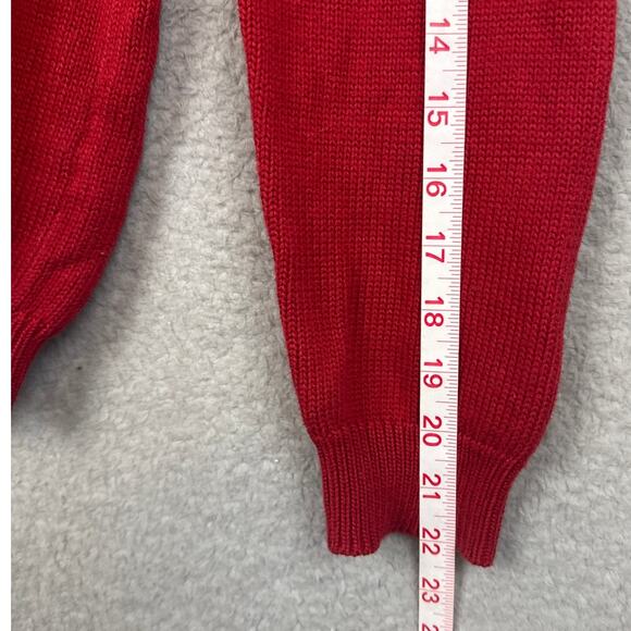 A.P.C. Men's Pima Cotton Sweater Mixed Knit Red Size S Quiet Luxury Minimalist - Picture 6 of 8